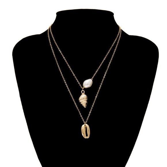 LAST ONE 💖Shell Pearl layered Necklaces - Picture 3 of 8